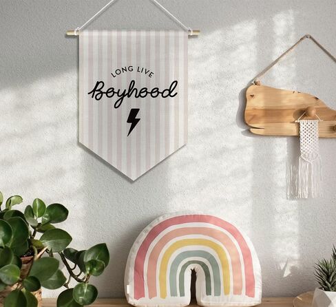 How Lucky Are We Banner Pennant Wall Art Decor Hanging for Kids Boys Room Nursery Playroom Decor, Cute Play Room Decorations, 15x11in in Kuwait