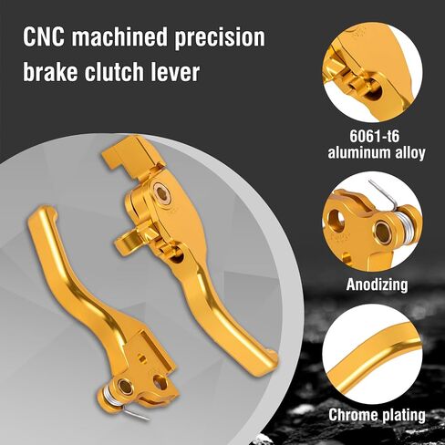 ذراع القابض الفرامل للدراجات النارية ، ذراع فرامل القابض CNC متوافقة مع 2023-2025 CVO Road Glide ، 2024-2025 Harley Touring Road Glide/Road Glide Cvo St (Gold) in Saudi Arabia