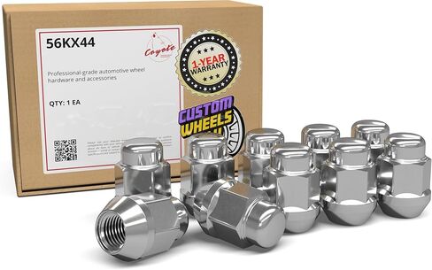 Wheel Accessories Parts 10 Pcs M12 x 1.25 12 x 1.25 Thread Bulge Acorn 35mm 1.38" Long Lug Nuts Chrome 13/16" 21mm Hex Fits Infiniti Pass Cars ｜ Nissan Pass Cars with Aftermarket Wheels in Saudi Arabia