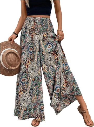 فيردوسا نساء بوهو بيزلي السراويل السراويل الساقية عريضة الساق الطويلة in Kuwait