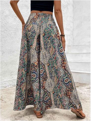 فيردوسا نساء بوهو بيزلي السراويل السراويل الساقية عريضة الساق الطويلة in Kuwait