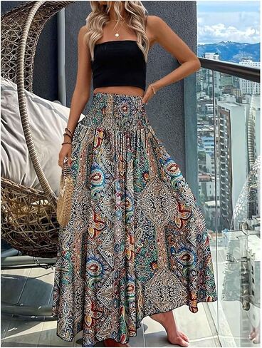 فيردوسا نساء بوهو بيزلي السراويل السراويل الساقية عريضة الساق الطويلة in Kuwait