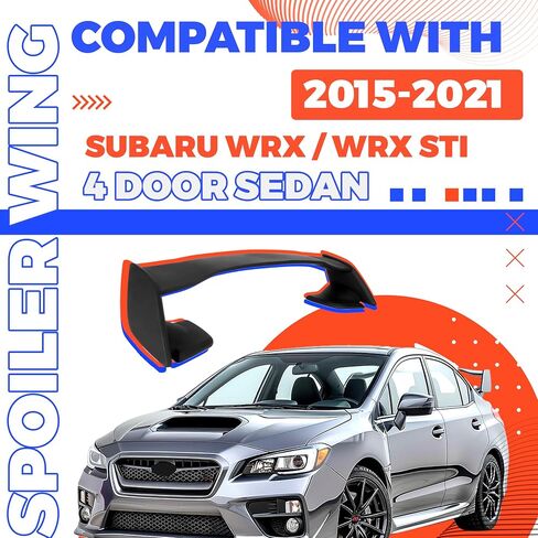 المفسد الجذع Hecasa متوافق مع 2015-2021 Subaru WRX STI 4 الباب سيدان الجذع الخلفي المفسد غطاء الألياف البلاستيكية الألياف البلاستيكية in Saudi Arabia