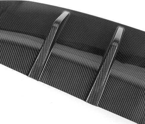Ikon Motorsports ، Diffuser الخلفي متوافق مع 2022-2024 هوندا سيفيك 11th Gen Ex/Touring/Si Trims ، Ikon نمط ألياف الكربون طباعة PP الخلفية الشفة الصدفة المضافة على استبدال bodykit in Kuwait