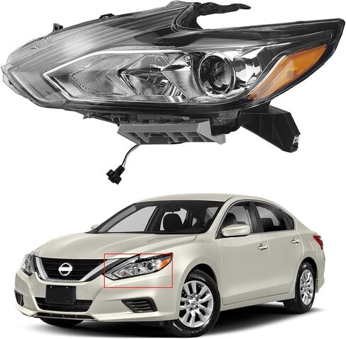 مصباح Halogen Halogen Chrome Housing Side Left Driver لعام 2016 2017 2018 Nissan Altima NI2502247 in Saudi Arabia