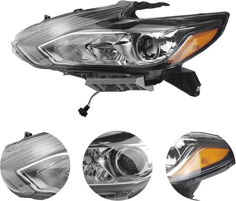 مصباح Halogen Halogen Chrome Housing Side Left Driver لعام 2016 2017 2018 Nissan Altima NI2502247 in Saudi Arabia