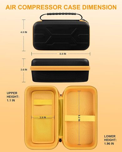 Tire Inflator Case for Airmoto/Skight/LOLSSA/Teffim/Hafuloky/Frarome/ILTIDE, Portable Carrying Air Compressor Case Compatible 120/150 / 180 PSI, Car Air Pump Storage Holder Box in Saudi Arabia