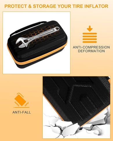 Tire Inflator Case for Airmoto/Skight/LOLSSA/Teffim/Hafuloky/Frarome/ILTIDE, Portable Carrying Air Compressor Case Compatible 120/150 / 180 PSI, Car Air Pump Storage Holder Box in Saudi Arabia