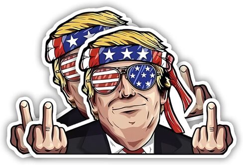 Edesign Trump Peeking Failing Funder Funder Trump Sticker Vinyl - 4 بوصات - ملصقات ترامب 2024 للسيارة شاحنة شاحنة شاحنة الشاحن in Saudi Arabia