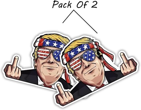Edesign Trump Peeking Failing Funder Funder Trump Sticker Vinyl - 4 بوصات - ملصقات ترامب 2024 للسيارة شاحنة شاحنة شاحنة الشاحن in Saudi Arabia