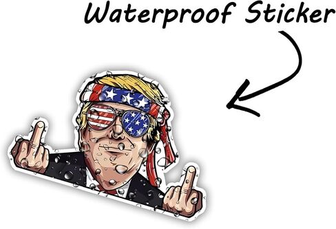 Edesign Trump Peeking Failing Funder Funder Trump Sticker Vinyl - 4 بوصات - ملصقات ترامب 2024 للسيارة شاحنة شاحنة شاحنة الشاحن in Saudi Arabia