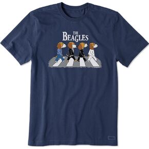 Life is Good. Men's The Beagles Crusher Tee, Darkest Blue in Kuwait