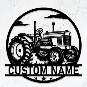 Custom Tractor Metal Wall Sign, Personalized Farm Tractor Driver Name, Farm Truck Decor, Birthday Gifts, Garage Decor, 8-24 Inch in Saudi Arabia
