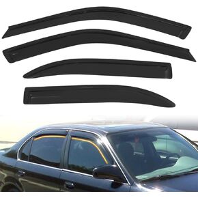 Tape on Window Visor Deflectors, Compatible with 1996-2000 Honda Civic, Acrylic Smoke Tinted Slim Style Window Rain Guards, Sun Wind Side Vent Visor Set, 4 Pieces in Kuwait