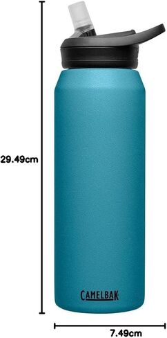 CamelBak eddy+ Water Bottle with Straw 32oz - Insulated Stainless Steel, Larkspur in Kuwait