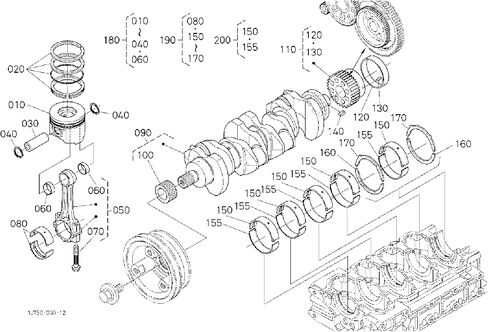New V3307 Complete Crankshaft 1G777-23010 Compatible with Kubota M6040 M7040 SV75 SSV75PC in Saudi Arabia