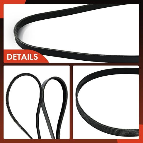 A-Premium-Duty-Duty-Duty Serpentine Drive Belt متوافق مع Ford و Kenworth & Peterbilt Cars-F-150 F150 2015-2017 ، W900 2008-2011 ، 388 2008-2011 ، 389 2008-2011-V6 2.7L/L6 14.6L 15.2 in Saudi Arabia