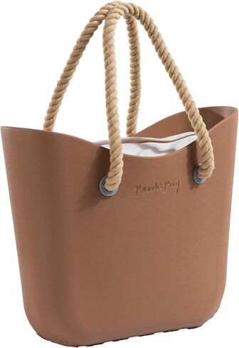 Brook + Bay Beach Bag Rubber Tote Bag with Zipper - Travel Bag, Beach Bags Waterproof Sandproof, Beach Bag for Women in Kuwait
