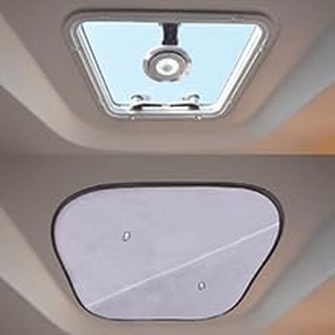 Blinds with ventilation Universal size, mounts from The inside with magnet. Dark, ventilation and bug free. Fits all brands of hatches. Hatch is not incl. in Saudi Arabia