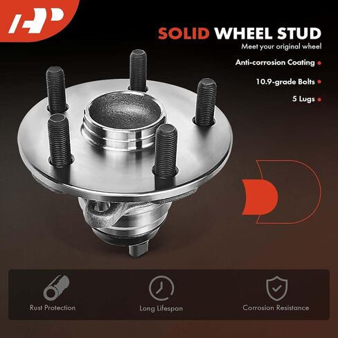 A-Premium Front Right Wheel Bearing and Hub Assembly with ABS & 5-Lug Compatible with Lexus LS460 2007-2017, RWD Only in Saudi Arabia