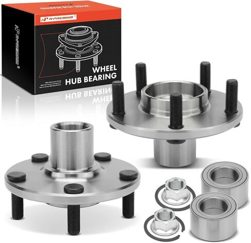 A-Premium 2 x Front Wheel Bearing and Wheel Hub Kit with 5-Lug Compatible with Nissan Altima 2002-2006, Maxima 2000-2008, Infiniti I30 2000-2001, I35 2002-2004, FWD Only in Saudi Arabia