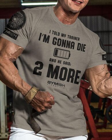 Gymish Lifestyle 2 More Workout Shirts for Men, Motivational T-Shirt for Gym in Kuwait