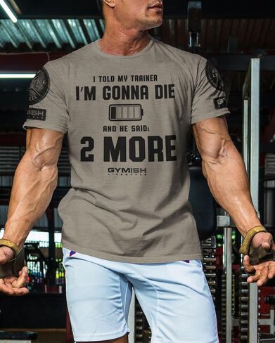 Gymish Lifestyle 2 More Workout Shirts for Men, Motivational T-Shirt for Gym in Kuwait