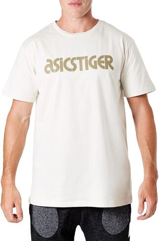ASICS Tiger Men's LOGO TEE Clothes, M, BEIGE in Saudi Arabia