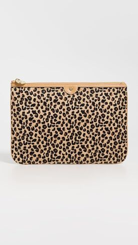 Stoney Clover Lane Oversized Flat Pouch, Leopard, Print, Brown, One Size in Saudi Arabia