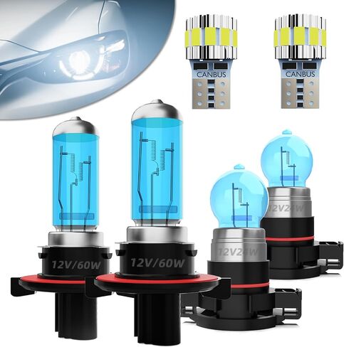 Headlight Bulbs Fit For Dodge Grand Caravan 2001-2007, 9007 High Low Dual Beam 9145 Fog Lights Combo, Super Bright 5500K White Light High Performance Halogen Light Bulbs, 4PCS in Saudi Arabia