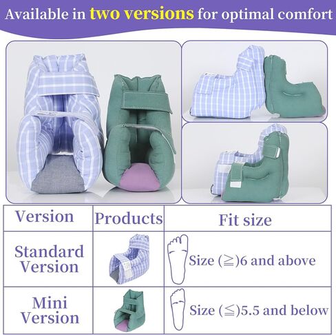 Heel Protectors for Pressure Sores Relief - Foot Pillow for Bed Sores with 2 Straps for Healing Therapy of Heel Pain and Injury Adult Size in Kuwait