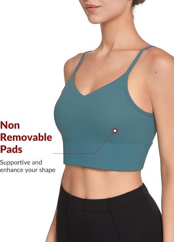 yvette v back Sports Bras for Women Spaghetti Light Light Light Support Packed Wireless Yoga Bra top top top top in Saudi Arabia