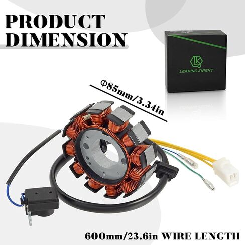 GY6 Stator Ignition Stator Magneto Coil 12 Pole Direct Current 5 Powerports Stators Fit for Gy6 50cc 125cc 150cc 4 Stroke Moped Scooter ATV Quad Go Scooter Performis in Saudi Arabia