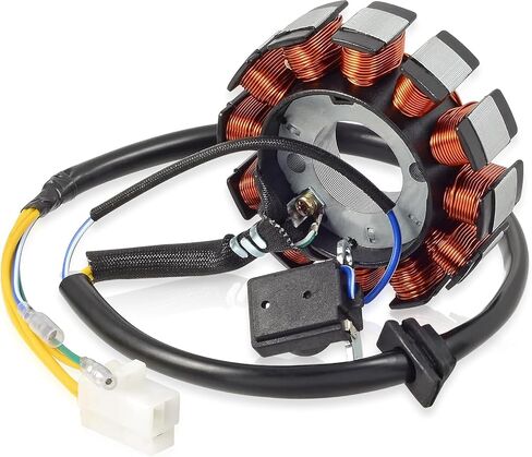 GY6 Stator Ignition Stator Magneto Coil 12 Pole Direct Current 5 Powerports Stators Fit for Gy6 50cc 125cc 150cc 4 Stroke Moped Scooter ATV Quad Go Scooter Performis in Saudi Arabia