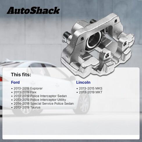 الفرجار الفرامل الخلفية Autoshack مجموعة من التجميع مع استبدال الأقواس لفورد Explorer Flex Police Interceptor Attility Taurus Interceptor Sedan AWD Driver and Passenger BC6469PR in Saudi Arabia