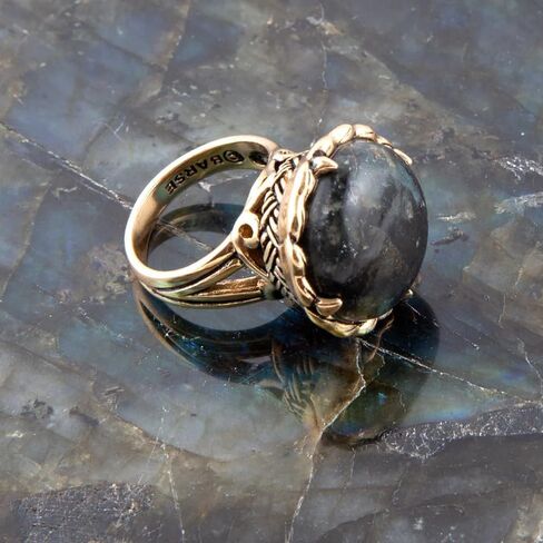 Barse Jewelry Black Labradorite و Golden Dettion Ring in Kuwait