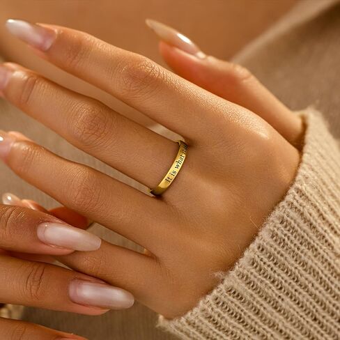 925 Sterling Silver Fuck Rings Fuck What It Was It Is What It Is Ring Self Worth Inspirational Motivation Ring for Women Men Friendship Ring Self Love Faith Hope Rings Back to School Jewelry Encourage Gift in Kuwait