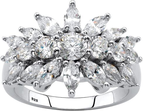 Palmbeach Sterling Silver Round Zirconia Zirconia محاكاة أحجام مجموعة مجموعة النجوم 6-10 in Saudi Arabia