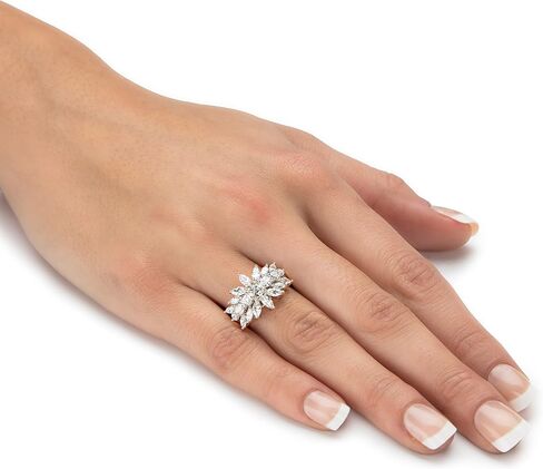 Palmbeach Sterling Silver Round Zirconia Zirconia محاكاة أحجام مجموعة مجموعة النجوم 6-10 in Saudi Arabia