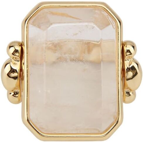 OIDIMS Natural Stone Crystal Cocktail Ring for Women Charms Gemstone Dainty Gold Plated Band Wedding Engagement Statement Rings Comfort Fit Jewelry for Her Girlfriend Size 8 in Saudi Arabia
