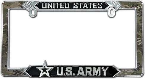 Elektroplate Officially Licensed – United States Army Chrome-Plated All-Metal Standard Size Premium 3D License Plate Frame Tag Holder for Cars/SUVs/Trucks Weather-Proof Automotive Accessory in Saudi Arabia
