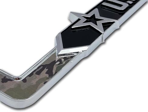 Elektroplate Officially Licensed – United States Army Chrome-Plated All-Metal Standard Size Premium 3D License Plate Frame Tag Holder for Cars/SUVs/Trucks Weather-Proof Automotive Accessory in Saudi Arabia