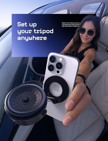 LISEN for Magsafe Car Phone Mount ، حامل الهاتف الخليوي كأس الشفط الكهربائي ، لـ iPhone 16 15 14 13 12 Pro Max Samsung Android والهواتف الذكية in Kuwait