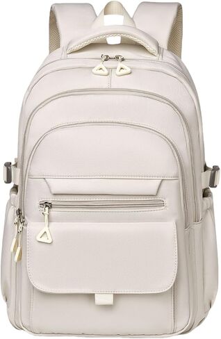 حقائب الظهر المحمول Preppy للكلية نساء لطيف kawaii الجمالية حقيبة خفيفة الوزن y2k retro travel daypack (beige) in Saudi Arabia
