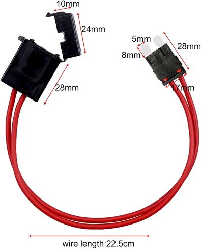 2pcs 12-24V 16 AWG Specialized Car Fuse Holder Connector Low Profile Mini Blade Type Fuse Holder for Fusebox Panels with 4pcs Blade Fuse(3/5/10/15Amp) in Saudi Arabia