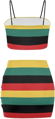 2025 Sexy Spaghetti Strap Crop Tops and Bodycon تنورة غير رسمية 2 قطعة S-4XL in Kuwait
