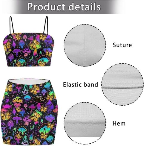 2025 Sexy Spaghetti Strap Crop Tops and Bodycon تنورة غير رسمية 2 قطعة S-4XL in Kuwait
