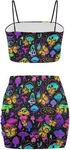 2025 Sexy Spaghetti Strap Crop Tops and Bodycon تنورة غير رسمية 2 قطعة S-4XL in Kuwait