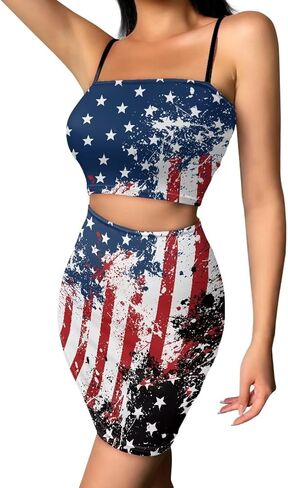 2025 Sexy Spaghetti Strap Crop Tops and Bodycon تنورة غير رسمية 2 قطعة S-4XL in Kuwait