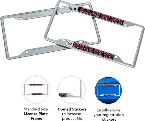 Desert Cactus North Carolina Central University Car Accessories Eagles Metal License Plate Frame and Tag Holder for Front or Rear of Car (Alumni) in Saudi Arabia